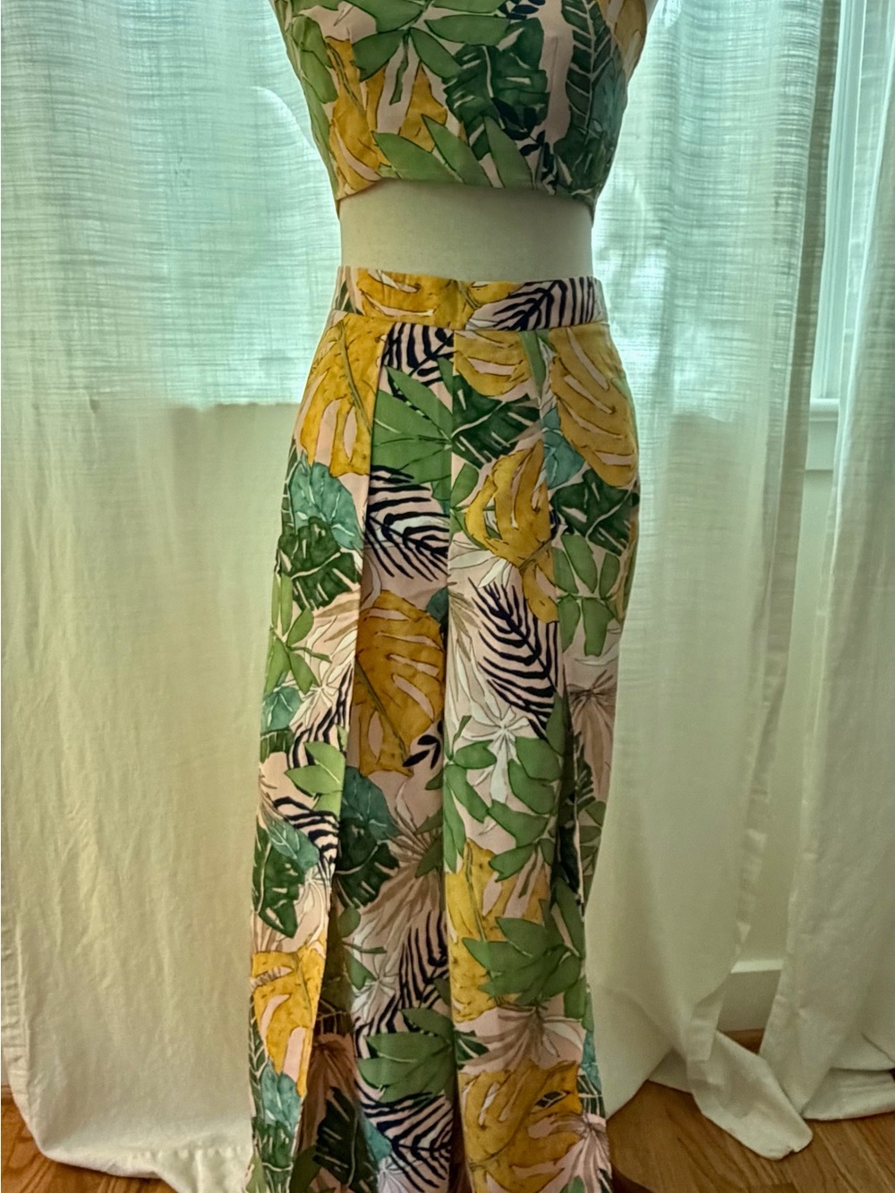 Tropical Print Two Piece Resort Wear Set